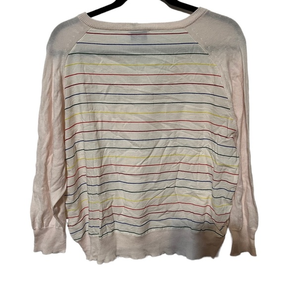 Koch Long Sleeve Lightweight Top With Bright Rainbow Striped on the back Size M - Picture 2 of 4